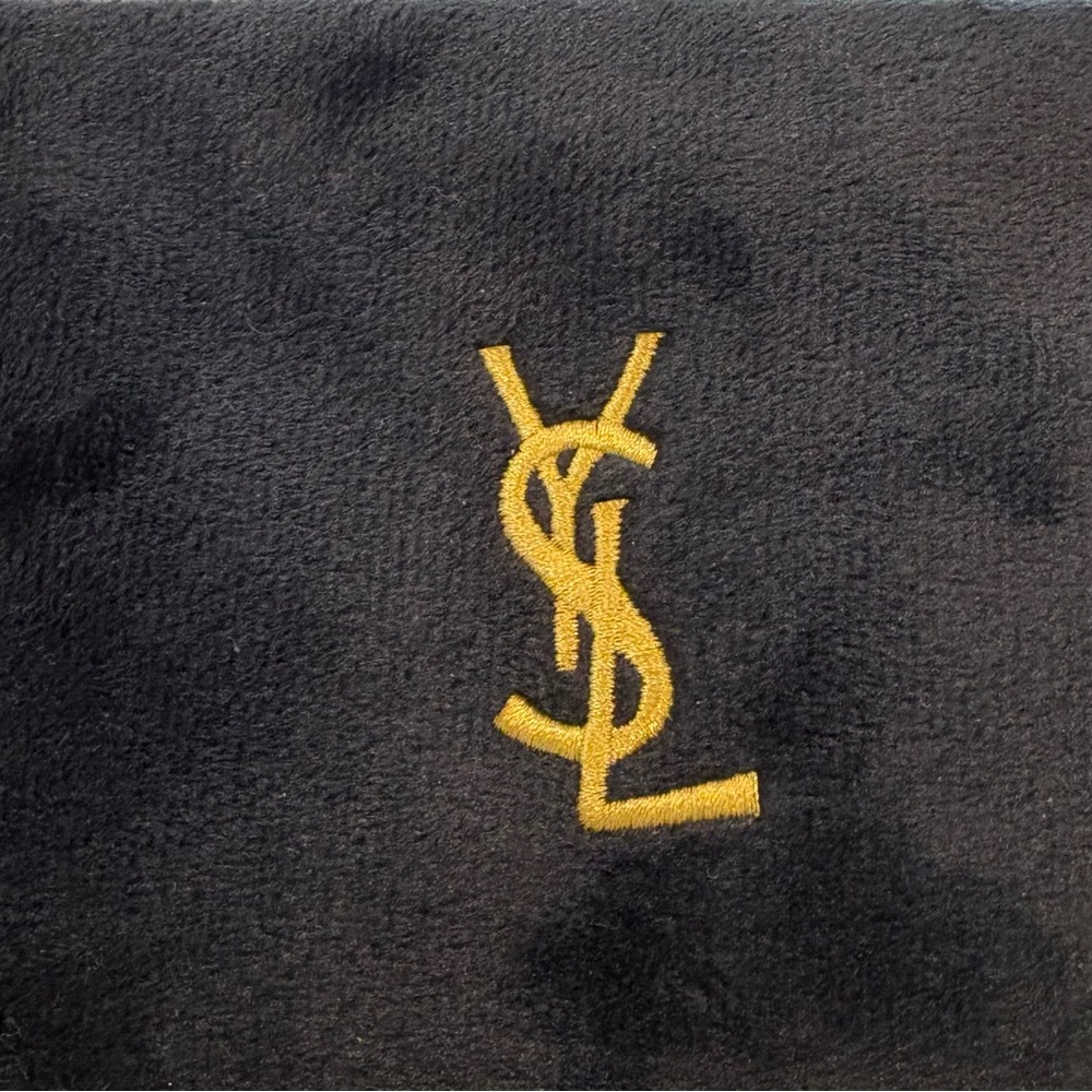 Yves Saint Laurent Black and Gold Cosmetic Pouch - Picture 4 of 7